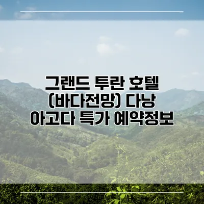 그랜드 투란 호텔 (바다전망) 다낭 아고다 특가 예약정보