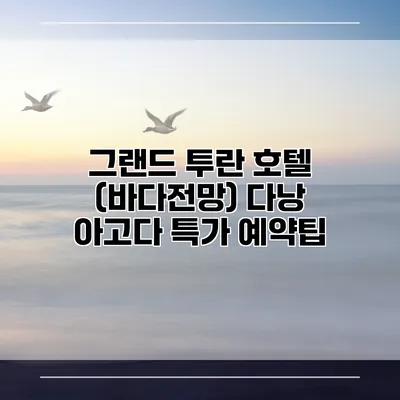 그랜드 투란 호텔 (바다전망) 다낭 아고다 특가 예약팁