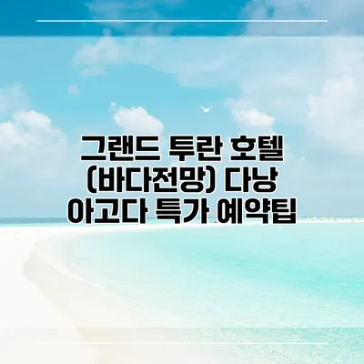 그랜드 투란 호텔 (바다전망) 다낭 아고다 특가 예약팁
