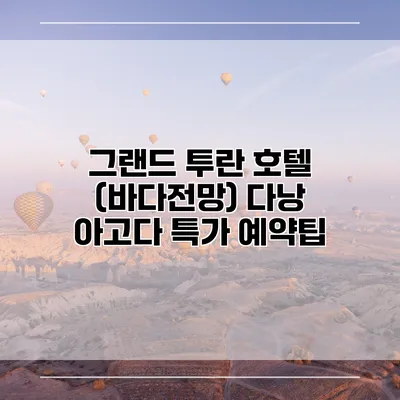 그랜드 투란 호텔 (바다전망) 다낭 아고다 특가 예약팁