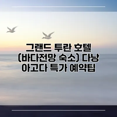 그랜드 투란 호텔 (바다전망 숙소) 다낭 아고다 특가 예약팁