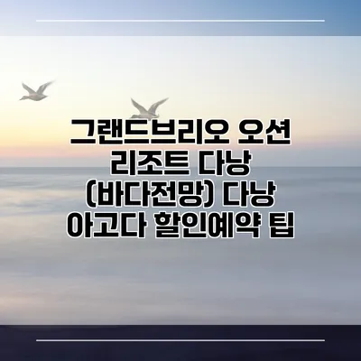 그랜드브리오 오션 리조트 다낭 (바다전망) 다낭 아고다 할인예약 팁