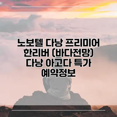 노보텔 다낭 프리미어 한리버 (바다전망) 다낭 아고다 특가 예약정보