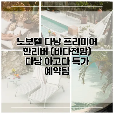 노보텔 다낭 프리미어 한리버 (바다전망) 다낭 아고다 특가 예약팁