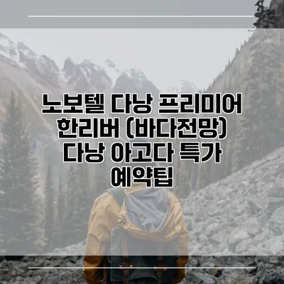 노보텔 다낭 프리미어 한리버 (바다전망) 다낭 아고다 특가 예약팁