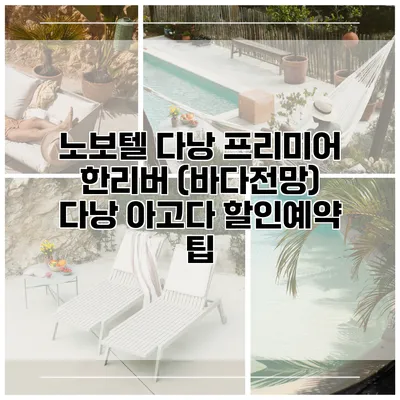 노보텔 다낭 프리미어 한리버 (바다전망) 다낭 아고다 할인예약 팁