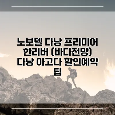 노보텔 다낭 프리미어 한리버 (바다전망) 다낭 아고다 할인예약 팁
