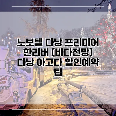 노보텔 다낭 프리미어 한리버 (바다전망) 다낭 아고다 할인예약 팁