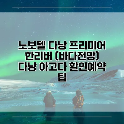 노보텔 다낭 프리미어 한리버 (바다전망) 다낭 아고다 할인예약 팁