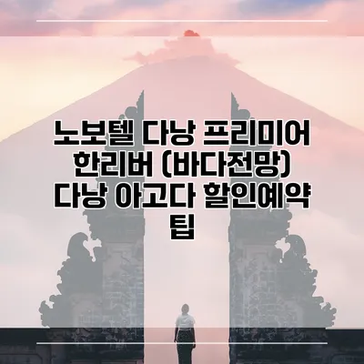 노보텔 다낭 프리미어 한리버 (바다전망) 다낭 아고다 할인예약 팁