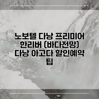 노보텔 다낭 프리미어 한리버 (바다전망) 다낭 아고다 할인예약 팁