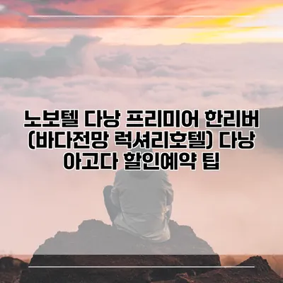 노보텔 다낭 프리미어 한리버 (바다전망 럭셔리호텔) 다낭 아고다 할인예약 팁