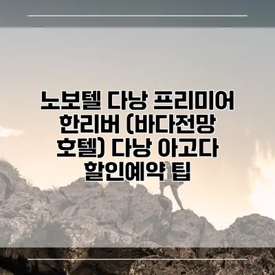 노보텔 다낭 프리미어 한리버 (바다전망 호텔) 다낭 아고다 할인예약 팁