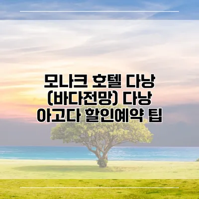 모나크 호텔 다낭 (바다전망) 다낭 아고다 할인예약 팁
