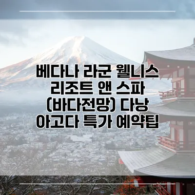베다나 라군 웰니스 리조트 앤 스파 (바다전망) 다낭 아고다 특가 예약팁