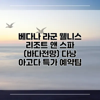 베다나 라군 웰니스 리조트 앤 스파 (바다전망) 다낭 아고다 특가 예약팁