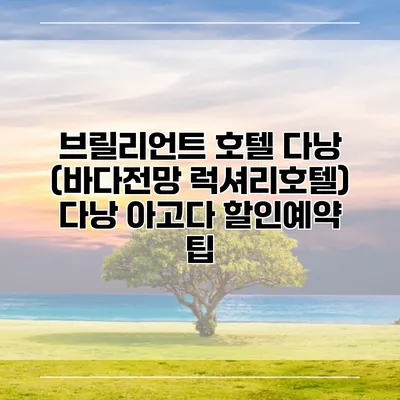 브릴리언트 호텔 다낭 (바다전망 럭셔리호텔) 다낭 아고다 할인예약 팁