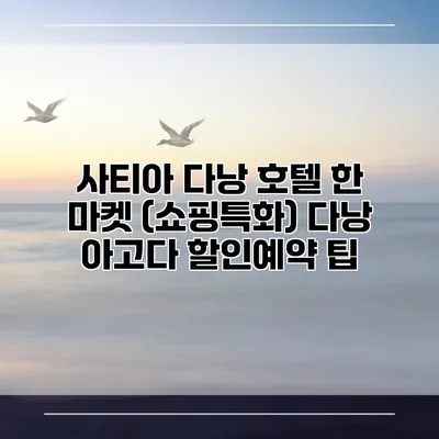 사티아 다낭 호텔 한 마켓 (쇼핑특화) 다낭 아고다 할인예약 팁